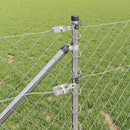 vidaXL Lánckerítés oszlopokkal Ezüst 1 x 25 m Acél