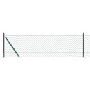 vidaXL Láncos kerítés betonalappal 10 x 0,6 m PVC-bevonatos acél Zöld
