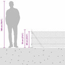 vidaXL Lánckerítés oszlopokkal Zöld 0,6 x 10 m Acél
