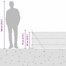 vidaXL Láncos kerítés betonalappal 10 x 0,6 m PVC-bevonatos acél Zöld
