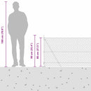 vidaXL Lánckerítés oszlopokkal Zöld 0.8 x 10 m Acél