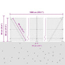vidaXL Lánckerítés oszlopokkal Zöld 0.8 x 10 m Acél