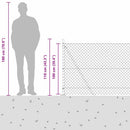 vidaXL Láncos kerítés betonalappal 10 x 1 m PVC-bevonatos acél Zöld