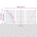 vidaXL Lánckerítés oszlopokkal Zöld 1 x 10 m Acél