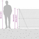 vidaXL Láncos kerítés betonalappal 10 x 1,2 m PVC-bevonatos acél Zöld