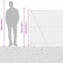 vidaXL Lánckerítés oszlopokkal Zöld 1.4 x 10 m Acél