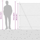 vidaXL Lánckerítés oszlopokkal Zöld 1.6 x 10 m Acél