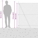 vidaXL Láncos kerítés betonalappal 10 x 1,6 m PVC-bevonatos acél Zöld