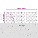 vidaXL Lánckerítés oszlopokkal Zöld 0,4 x 10 m Acél