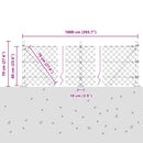 vidaXL Lánckerítés oszlopokkal Zöld 0,6 x 10 m Acél