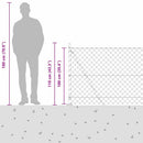 vidaXL Láncos kerítés betonalappal 10 x 1 m PVC-bevonatos acél Zöld