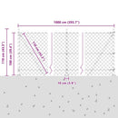 vidaXL Láncos kerítés betonalappal 10 x 1 m PVC-bevonatos acél Zöld