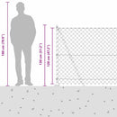 vidaXL Láncos kerítés betonalappal 10 x 1,2 m PVC-bevonatos acél Zöld