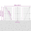 vidaXL Lánckerítés oszlopokkal Zöld 1.2 x 10 m Acél