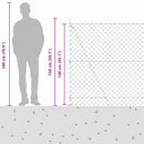 vidaXL Lánckerítés oszlopokkal Zöld 1.4 x 10 m Acél