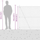 vidaXL Láncos kerítés betonalappal 10 x 1,4 m PVC-bevonatos acél Zöld
