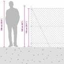 vidaXL Lánckerítés oszlopokkal Zöld 1.5 x 10 m Acél