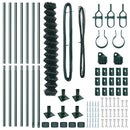 vidaXL Lánckerítés oszlopokkal Zöld 1.6 x 10 m Acél