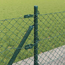 vidaXL Lánckerítés oszlopokkal Zöld 0,4 x 25 m Acél