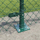 vidaXL Láncos kerítés betonalappal 25 x 0,6 m PVC-bevonatos acél Zöld