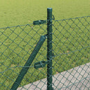 vidaXL Láncos kerítés betonalappal 25 x 0,6 m PVC-bevonatos acél Zöld