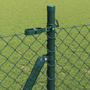 vidaXL Láncos kerítés betonalappal 25 x 0,8 m PVC-bevonatos acél Zöld