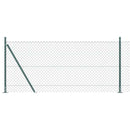 vidaXL Láncos kerítés betonalappal 25 x 0,8 m PVC-bevonatos acél Zöld