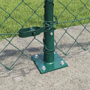 vidaXL Láncos kerítés betonalappal 25 x 0,4 m PVC-bevonatos acél Zöld