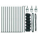 vidaXL Lánckerítés oszlopokkal Zöld 0,6 x 25 m Acél