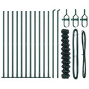 vidaXL Lánckerítés oszlopokkal Zöld 0.8 x 25 m Acél