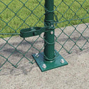vidaXL Láncos kerítés betonalappal 1 x 25 m PVC-bevonatos acél Zöld