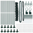 vidaXL Lánckerítés oszlopokkal Zöld 1.2 x 25 m Acél
