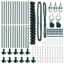 vidaXL Lánckerítés oszlopokkal Zöld 1.4 x 25 m Acél