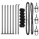 vidaXL Láncfonatos kerítés betonalappal 10 x 0,4 m PVC-bevonatos acél