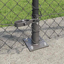 vidaXL Láncos kerítés betonalappal 10 x 1 m PVC-bevonatos acél Szürke