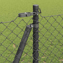 vidaXL Láncos kerítés betonalappal 10 x 1,2 m PVC-bevonatos acél Háló