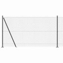 vidaXL Láncos kerítés betonalappal 10 x 1,2 m PVC-bevonatos acél Háló