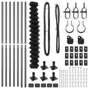 vidaXL Lánckerítés oszlopokkal Szürke 1.4 x 10 m Acél