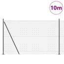 vidaXL Láncos kerítés betonalappal 10 x 1,4 m PVC-bevonatos acél Háló