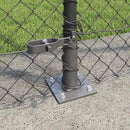 vidaXL Láncos kerítés betonalappal 10 x 1,5 m PVC-bevonatos acél Háló