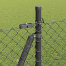 vidaXL Lánckerítés oszlopokkal Szürke 1.6 x 10 m Acél