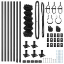 vidaXL Lánckerítés oszlopokkal Szürke 0,4 x 10 m Acél