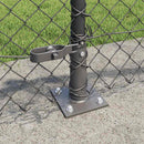 vidaXL Láncos kerítés betonalappal 25 x 0,4 m PVC-bevonatos acél Háló