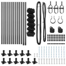 vidaXL Lánckerítés oszlopokkal Szürke 0,6 x 25 m Acél