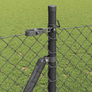 vidaXL Láncos kerítés betonalappal 25 x 0,8 m PVC-bevonatos acél Háló