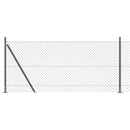 vidaXL Láncos kerítés betonalappal 25 x 0,8 m PVC-bevonatos acél Háló