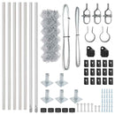 vidaXL Lánckerítés oszlopokkal Ezüst 0,4 x 10 m Acél