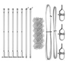vidaXL Lánckerítés oszlopokkal Ezüst 0,6 x 10 m Acél