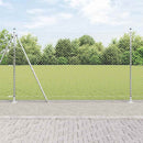 vidaXL Külső Lánc Linkes Kerítés Beton Alapzattal 10 x 1,4 m Ezüst
