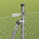 vidaXL Lánckerítés oszlopokkal Ezüst 1.5 x 10 m Acél